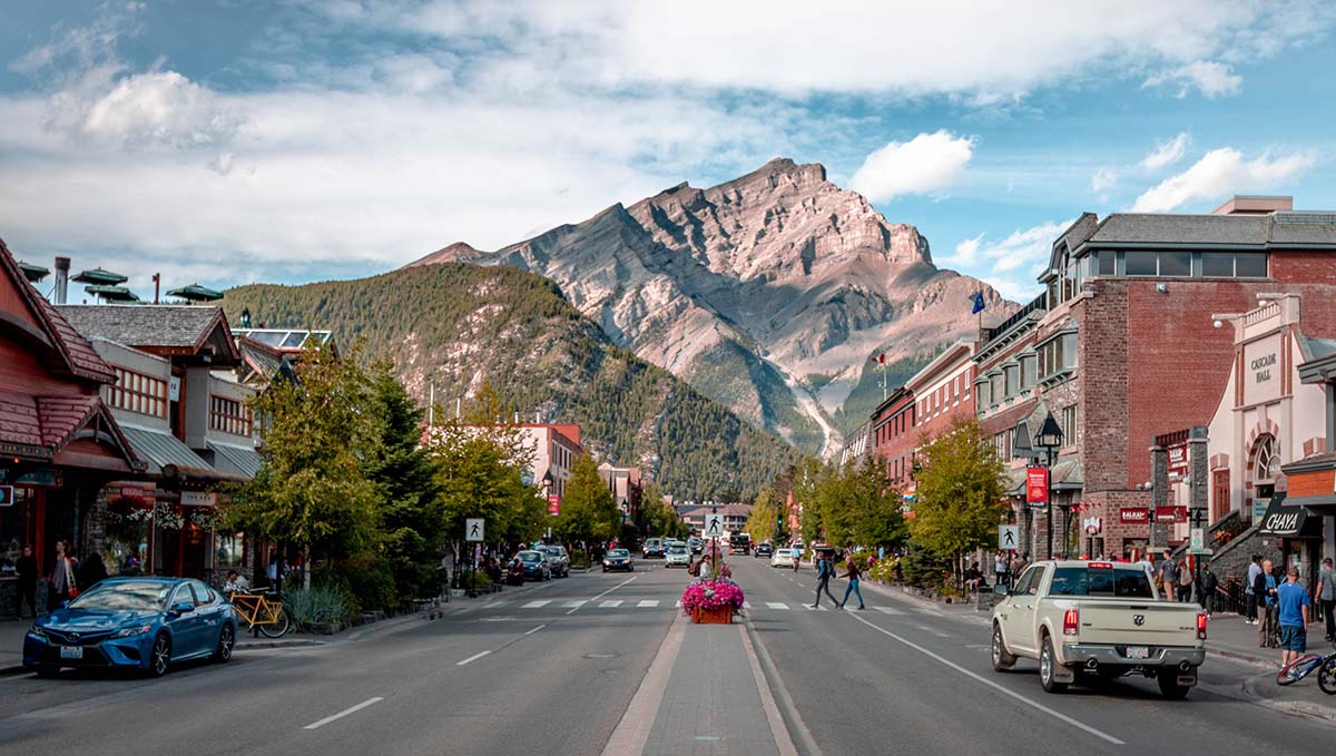 Banff is a picturesque town.