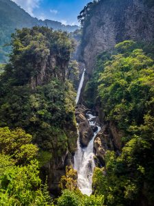 Pailon Del Diablo waterfall in Ecuador