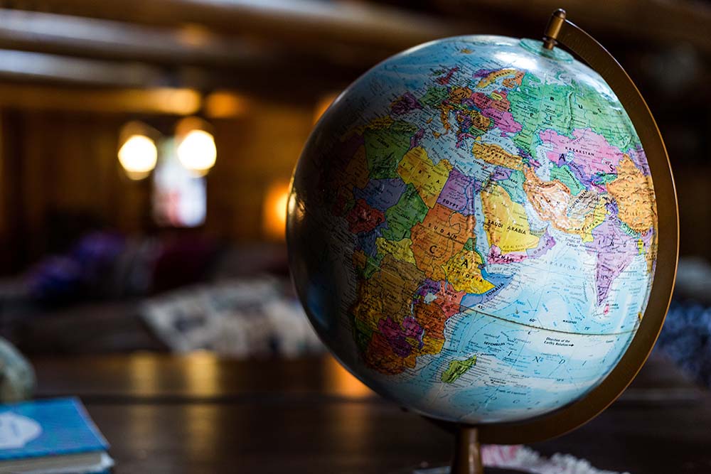 Globe of the world.