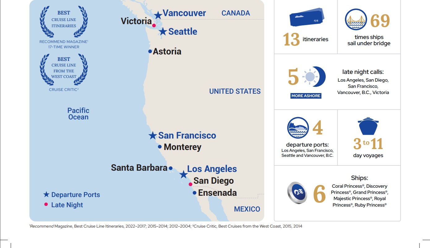 Princess Cruises California Coast Online Canadian